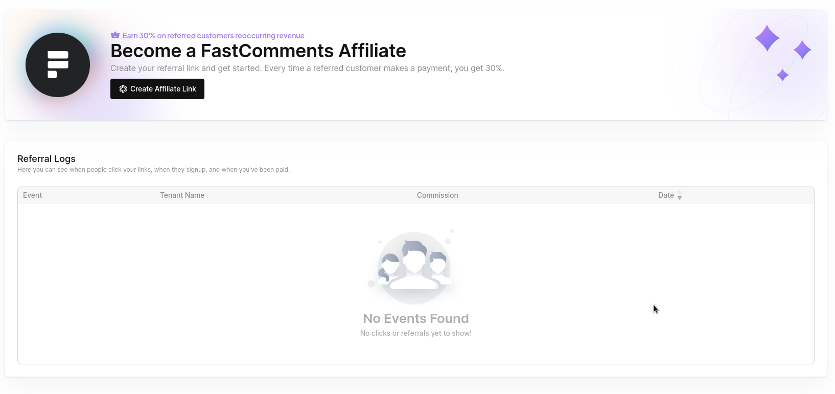 Affiliates Dashboard