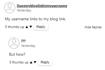 Commenter Links