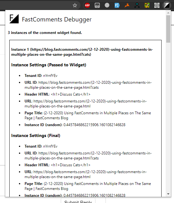 Multiple Configuration Example